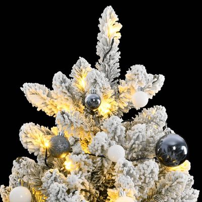 vidaXL Albero Natale Incernierato con 300 LED e Palline 180 cm