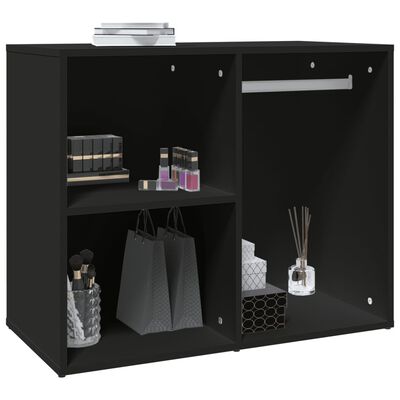 vidaXL Armadietto per Cosmetici Nero 80x40x65 cm in Legno Multistrato