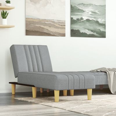 vidaXL Chaise Longue in Tessuto Grigio Chiaro