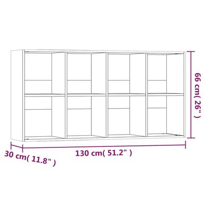 vidaXL Libreria/Credenza Rovere Fumo 66x30x130 cm in Legno Multistrato