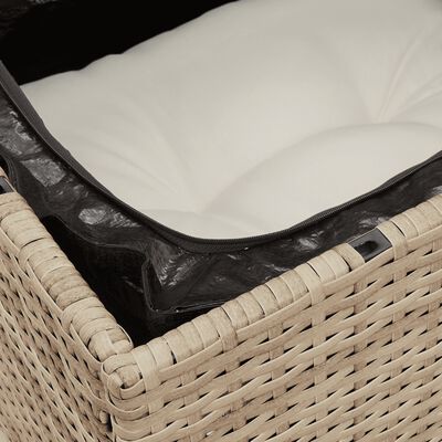 vidaXL Set Divano da Giardino 5 pz con Cuscini Beige in Polyrattan