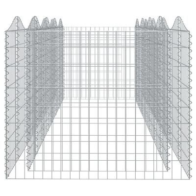 vidaXL Gabbione ad Arco con Letto Rialzato 400x100x100cm Ferro Zincato