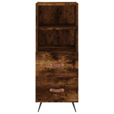 vidaXL Credenza Rovere Fumo 34,5x34x180 cm in Legno Multistrato