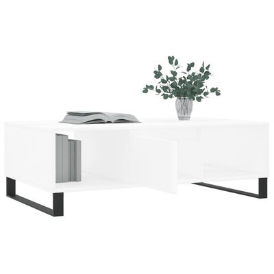 vidaXL Tavolino da Salotto Bianco 104x60x35 cm in Legno Multistrato