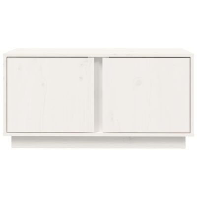 vidaXL Mobile Porta TV Bianco 80x35x40,5 cm in Legno Massello di Pino