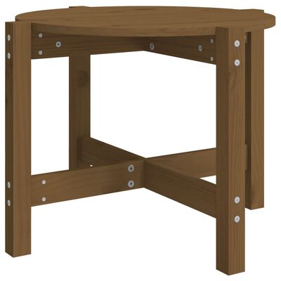 vidaXL Tavolino da Salotto Ambra Ø 62,5x45cm in Legno Massello di Pino