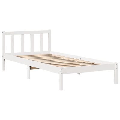 vidaXL Letto senza Materasso Bianco 90x200 cm Legno Massello di Pino