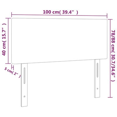 vidaXL Testiera Grigio Scuro 100x5x78/88 cm in Velluto