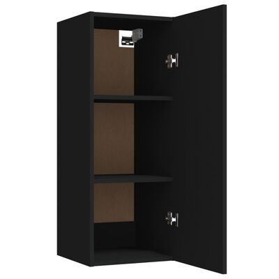 vidaXL Armadietto a Muro Nero 34,5x34x90 cm in Legno Multistrato