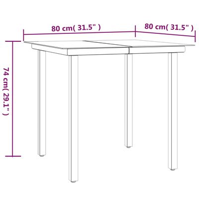 vidaXL Set da Pranzo da Giardino 3 pz con Cuscini Nero in Polyrattan