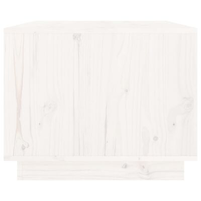 vidaXL Tavolino da Salotto Bianco 80x50x40 cm Legno Massello di Pino