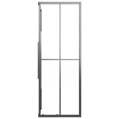 vidaXL Cabina Doccia ESG Semi Smerigliato 80x70x180 cm Nera