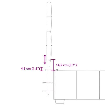 vidaXL Giroletto a Molle con Materasso Nero 80x200 cm inTessuto