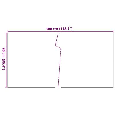 vidaXL Paravento da Balcone Marrone e Nero 300x90 cm in Polyrattan