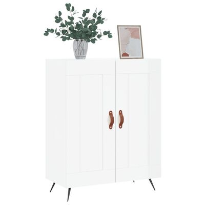 vidaXL Credenza 69,5x34x90 cm in Legno Multistrato Bianco Lucido