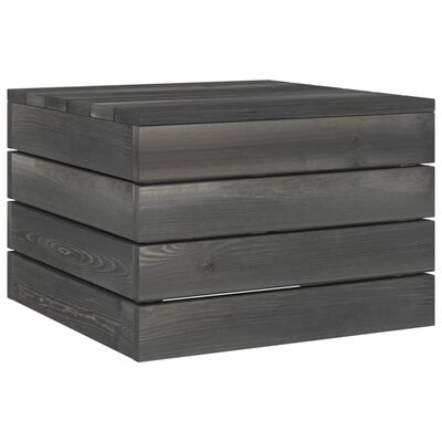 vidaXL Set Divani da Giardino su Pallet 8 pz Legno Pino Grigio Scuro