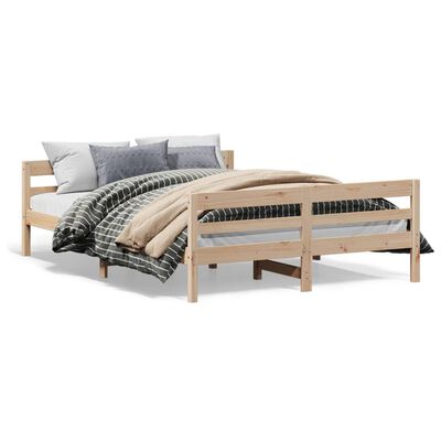 vidaXL Letto senza Materasso 140x200 cm in Legno Massello di Pino