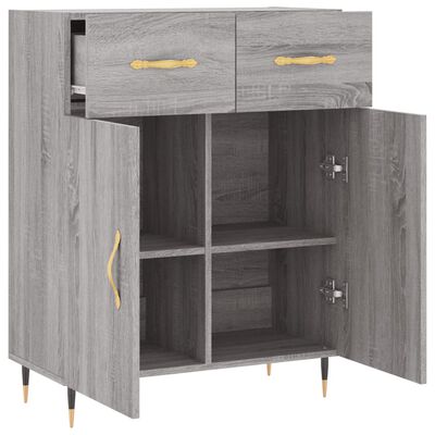 vidaXL Credenza Grigio Sonoma 69,5x34x90 cm in Legno Multistrato