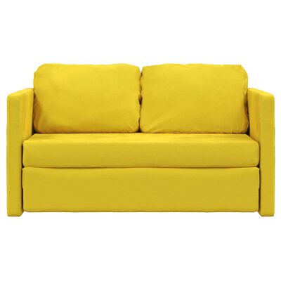 vidaXL Divano Letto da Terra 2 in 1 Giallo Scuro 122x204x55 cm Velluto