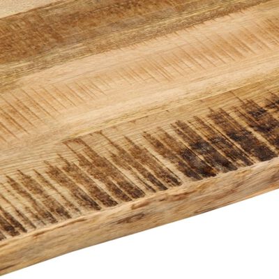 vidaXL Piano Tavolo Bordi Vivi 90x80x2,5cm Legno Massello Mango Grezzo