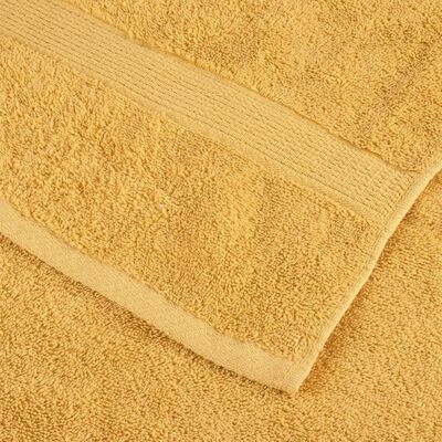 vidaXL Asciugamani Ospiti SOLUND 2 pz Oro 30x50 cm 600gsm