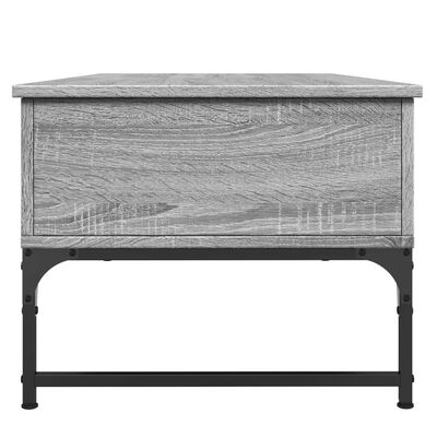 vidaXL Tavolino Salotto Grigio Sonoma 100x50x40cm Multistrato Metallo