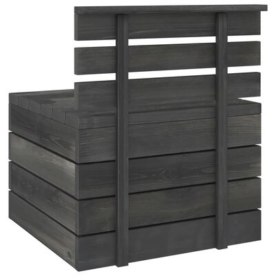 vidaXL Set Divani da Giardino su Pallet 6 pz Legno Pino Grigio Scuro