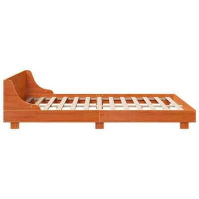 vidaXL Letto senza Materasso Marrone Cera 160x200 cm in Legno di Pino