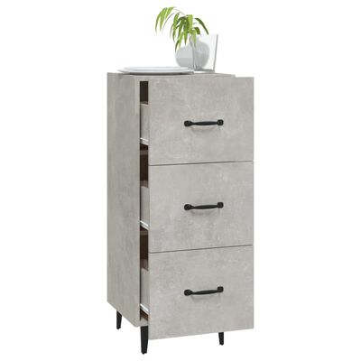 vidaXL Credenza Grigio Cemento 34,5x34x90 cm in Legno Multistrato