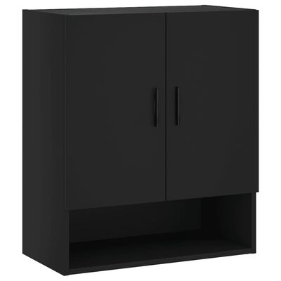 vidaXL Armadietto a Muro Nero 60x31x70 cm in Legno Multistrato