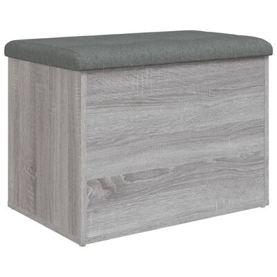 vidaXL Panca Portaoggetti Grigio Sonoma 62x42x45 cm Legno Multistrato