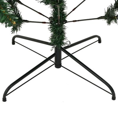 vidaXL Albero di Natale Artificiale Incernierato con Base 180 cm