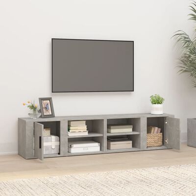 vidaXL Mobili TV 2 pz Grigio Cemento 80x31,5x36 cm Legno Multistrato