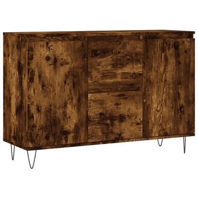 vidaXL Credenza Rovere Fumo 104x35x70 cm in Legno Multistrato