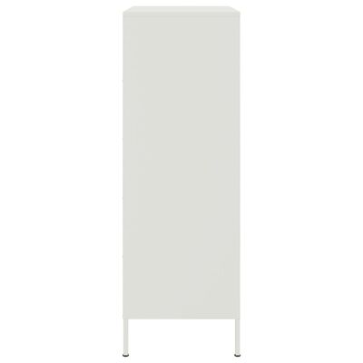 vidaXL Credenza Bianca 68x39x113 cm in Acciaio