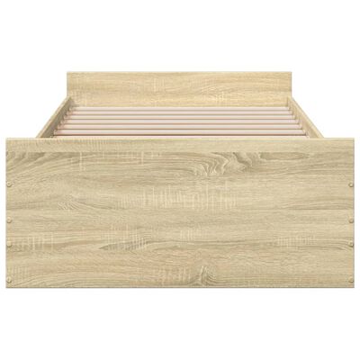 vidaXL Giroletto Cassetti Rovere Sonoma 100x200 cm Legno Multistrato