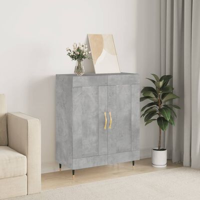 vidaXL Credenza Grigio Cemento 69,5x34x90 cm in Legno Multistrato