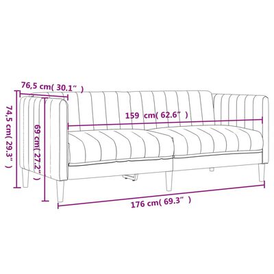 vidaXL Set di Divani 2 pz Marrone in Tessuto