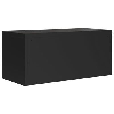 vidaXL Armadio Classificatore Nero 90x40x145 cm in Acciaio