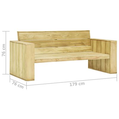 vidaXL Panchina da Giardino 179 cm in Legno di Pino Impregnato