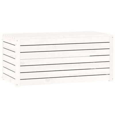 vidaXL Contenitore Giardino Bianco 101x50,5x46,5cm Legno Massello Pino