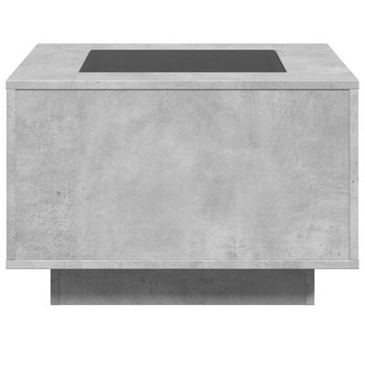 vidaXL Tavolino Salotto con LED Grigio Cemento 60x60x40 cm Multistrato