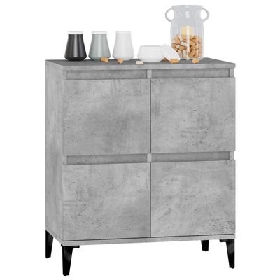 vidaXL Credenza Grigio Cemento 60x35x70 cm in Legno Multistrato