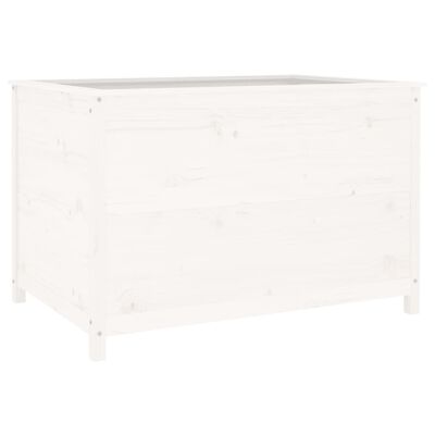 vidaXL Fioriera Rialzata Giardino Bianca 119,5x82,5x78cm Massello Pino