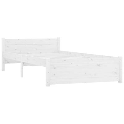 vidaXL Giroletto Bianco in Legno Massello 90x200 cm