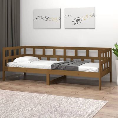 vidaXL Dormeuse Ambra in Legno Massello di Pino 90x190 cm