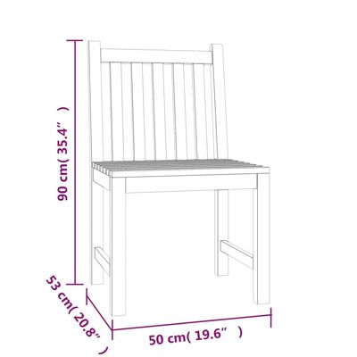 vidaXL Set da Pranzo da Giardino 7 pz in Legno Massello di Teak