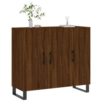 vidaXL Credenza Rovere Marrone 90x34x80 cm in Legno Multistrato