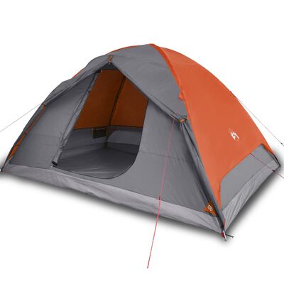 vidaXL Tenda da Campeggio a Cupola 6 Persone Arancione Impermeabile