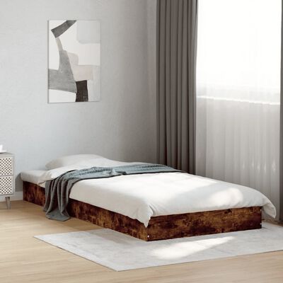 vidaXL Giroletto senza Materasso Rovere Fumo 75x190 cm in Truciolato